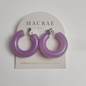 Macrae & Co Lavender Acrylic Earrings